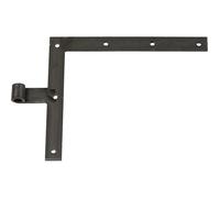 Penture équerre noire droite / gauche à bout droit - 250 x 300 mm - Axe 14 mm - Percée - Vendu par 2 - Torbel industrie