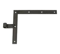 Penture équerre noire droite/gauche à bout droit - 250 x 300 mm - Axe 14 mm - Percée - Vendu par 2 - Torbel industrie