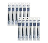 PENVO|#Pentel LR7 Recharges pour Roller Energel Pentel BL57/77/107/117/407/TRL Bleu nuit - Lot de 12