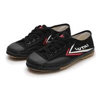 PENXZT Baskets Tai-Chi Unisexes WU Shu Kung Fu Chaussures Adultes Enfants Chaussures d'arts Martiaux Mode Baskets en Toile Anti-Dérapantes,Noir,46 EU