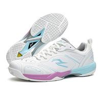 PENXZT Chaussure Badminton Homme Femme Mode Légères Non Slip Intérieur et Extérieur Chaussures de Volleyball Squash,White Moon,39 EU