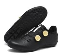 PENXZT Chaussure VTT Homme sans Taquet, haussures de Cyclisme Respirantes Caoutchouc Semelle Chaussure D'équitation sur Route et Montagne,Noir,45 EU