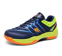 PENXZT Chaussures de Badminton Hommes Respirantes,Squash Volleyball Sneaker Respirantes Chaussures D'entraînement en Cour D'intérieur,D,44 EU