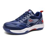 PENXZT Chaussures De Badminton pour Hommes Femme Chaussures De Tennis Antidérapantes et légères pour Squash, Volley-Ball, Handball,Bleu,41 EU
