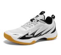 PENXZT Chaussures De Badminton pour Hommes Respirantes Légères Intérieur Antidérapantes Chaussures De Squash De Tennis pour Le Court,C,43 EU