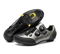 PENXZT Chaussures de Cyclisme pour Hommes Chaussures D'équitation sur Route et Montagne compatibles avec Peloton Look SPD SPD-SL Delta Cleats Chaussure de Vélo,B,45 EU
