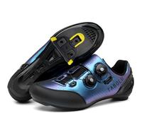 PENXZT Chaussures de Cyclisme pour Hommes Chaussures D'équitation sur Route et Montagne compatibles avec Peloton Look SPD SPD-SL Delta Cleats Chaussure de Vélo,C,42 EU