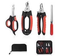 Penzance Ensemble coupe-griffes pour chien - Protection de sécurité rapide pour éviter la surcoupe, lames tranchantes en acier inoxydable, poignées antidérapantes robustes, sac de rangement et lime à