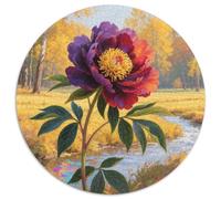 Peony, Puzzle Circulaire 1000 Pièces Enrichi De, pour Esprit Curieux Et Aimant Les Défis Visuels 1000pcs (67.5x67.5cm)