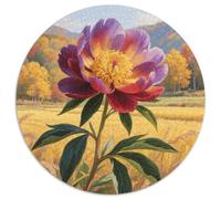 Peony, Puzzle Rond 1000 Pièces Agrémenté De, Parfait pour Un Dimanche Pluvieux À La Maison 1000pcs (67.5x67.5cm)