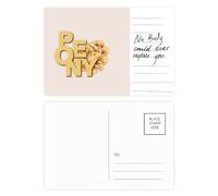 Peony Rich Good Carte postale Art Déco Mode Carte postale pour personne importante Anniversaire