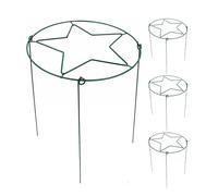 Peony Stakes - 30x40cm 4 Piece Heavy Duty Rust Proof Garden Plant Support Cages, Iron Round Flower Cages with 3 Legs Reusable Plant Climbing Stakes for Peony Rose Tomato