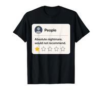People 1 Star Rating Absolute Nightmare Would Not Recommend T-Shirt Graphique avec Valeur