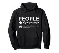 People One Star Bad Review Sarcastique Anxiété Sociale Sarcasme Sweat à Capuche