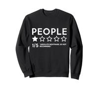 People One Star Bad Review Sarcastique Anxiété Sociale Sarcasme Sweatshirt
