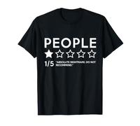 People One Star Bad Review Sarcastique Anxiété Sociale Sarcasme T-Shirt
