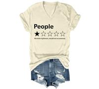 People One Star Rating Shirt Funny Sarcasm Absolute Nightmare Would Not Recommend Chemise unisexe, Jaune crémeux., L
