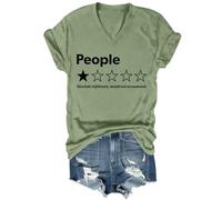 People One Star Rating Shirt Funny Sarcasm Absolute Nightmare Would Not Recommend Chemise unisexe, Vert, L