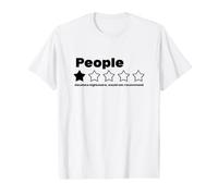 People One Star Review Sarcastique Anti-Social No Socialite T-Shirt Graphique avec Valeur