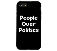 People Over Politics Human Rights Protest Saying Design Coque pour iPhone SE (2020) / 7/8