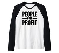People Over Profit SOCIALISME sur CAPITALISME Manche Raglan
