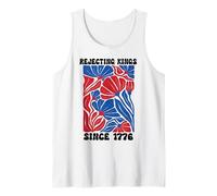 People Rejecting Kings Since 1776 Floral No Kings in America Débardeur