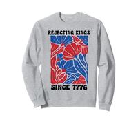 People Rejecting Kings Since 1776 Floral No Kings in America Sweatshirt