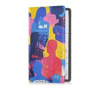 People Silhouette Art Street Boîte à gants en cuir pour carte grise et assurance automobile Organiseur de boîte à gants pour carte d'identité, permis de conduire, cartes de contact clés