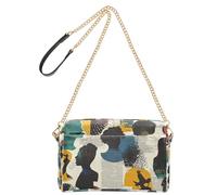People Silhouette Art Street Petit sac à bandoulière pour femme en cuir végétalien avec fermeture éclair