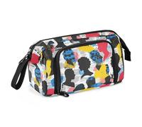 People Silhouette Art Street Trousse à crayons spéciale de grande capacité avec compartiment pour adultes pour homme Fournitures scolaires