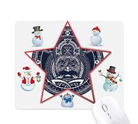 People Tapis de souris Motif boussole de Noël Motif bonhomme de neige Famille étoile