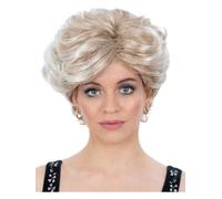 Peoples Perruque Princesse Femmes Diana Court Blond Déguisement Adultes
