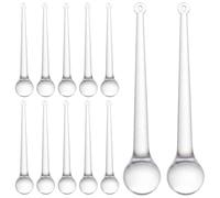 Peosaard 12 pièces Cristaux de Remplacement de Lustre 3 Cristaux Lustre en Forme Goutte d'eau avec prismes acryliques Transparents à Trou Unique pour Lampes Plafond, Rideaux, pièces