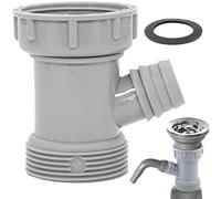 Peosaard Accessoires d'évier, Adaptateur de Tuyau de vidange pour Lave-Vaisselle, connecteur crépine fileté mâle et Femelle en Forme Y avec Bague d'étanchéité Remplacement, raccords Tuyau en plast