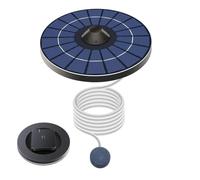 Peosaard Aerator étang à énergie Solaire, aérateur de l'étang Solaire, Alimentaire réglable de 2, 5 W avec tuyaux d'air et Pierre à Bulles pour fontaines et Aquariums, Pompe air pour Poisson