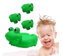 Peosaard Baby Bath Touet Rubber Frog Bath Toys Floating Squeeze Frog Family Family Bathtub Toy pour bébé Bath Gift Mom Frog avec 3 bébé 4pcs, Jouet de Baignoire de Grenouille