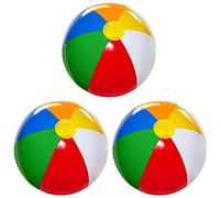 Peosaard Ballon d'eau en PVC, Ballons de Plage en PVC, Piscine Gonflable, Jeux d'activités 'été pour Enfants, Jouets 3 pièces, Ballons de Plage pour Enfants