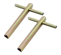 Peosaard Clé de chute d'ascenseur, clé de porte d'ascenseur 2 pièces, serrure triangulaire en métal pour pompier triangulaire, Triangle