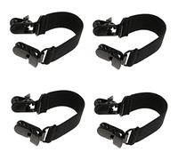 Peosaard Clip de Bottes élastiques, Bracelets de Bottes de Moto réglables de 4pcs, Clips de Pantalons élastiques, Sangles d'étrier pour la randonnée, Camping