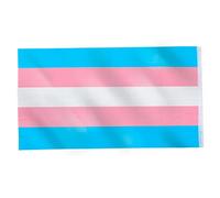 Peosaard Drapeau transgenre, Drapeau de Couleur Arc-en-Ciel, Drapeaux LGBT de fierté transgenre avec Rayures colorées Bleues et Blanches, 90x150cm, Gay Pride