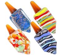 Peosaard Dreidels, Dreidels pour Hanoukka 4 pièces Dreidel en Verre Exquis décorations de Hanoukka légères à Collectionner pour Salon de Table, pour