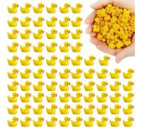 Peosaard Ducks Miniatures, minuscules Canards, 100pcs Lumineux Mini Plastique, Mignon Miniature Jaune, 0, 8x0, 6 Mini-Figures pour Les Maisons de poupées, Jardin, Minuscule Plastique