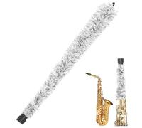 Peosaard Écouvillon de Nettoyage de Saxophone Alto, Nettoyer de Pinceau Saver Saver de Sax Alto avec Pointe en Caoutchouc, kit de Nettoyage et de Soins de Sax
