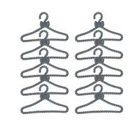 Peosaard Ensemble de Cintre de Maisons poupée délicate, 10pcs Hangle poupée Miniature délicate Mignon Mini-Rack Accessoires décoration en Bois Vif du modèle Jouet