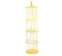 Peosaard Filet de Rangement pour Jouets en Peluche, Filet de Rangement Pliable en Maille à 4 Niveaux pour économiser l'espace, pour Chambre d'enfant, Panier Suspendu Jaune