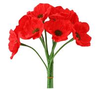 Peosaard Fleurs artificielles de Coquelicots, 12pcs réel Coquelicots artificiels, 12 Pouces de Fausses Fleurs réutilisables Bouquet pour Le Bureau Bureau à Domicile décor Mariage