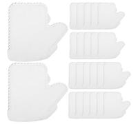 Peosaard Gants saupoudrants, 20pcs Gants de nettoyage en microfibre réutilisables, humide ＆ Utilisation de statistiques réutilisables lavables pour le nettoyage des ménages (blanc)