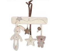 Peosaard Joli Lapin bébé Musique Suspendus Jouets Spirale activité Suspendus Jouets Poussette bébé en Peluche, Lapin Infantile Poussette