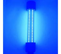 Peosaard Lampe de pêche étanche IP68, lumière de pêche sous-Marine DC/AC12-24 V, Lampe LED Submersible étanche IP68 Bleue, détecteur Nuit sous-Marine