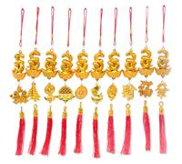 Peosaard Lucky Charm, décorations Chinoises du Nouvel an 10pcs Snake Lucky Charm Feng Shui décor avec Petit Ornements de Suspension décoratif